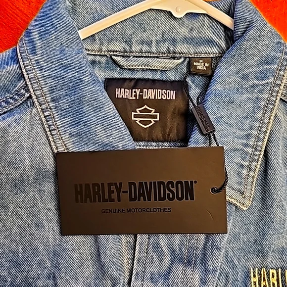 Harley Davidson's Men's Jean Jacket - M - Picture 2 of 4